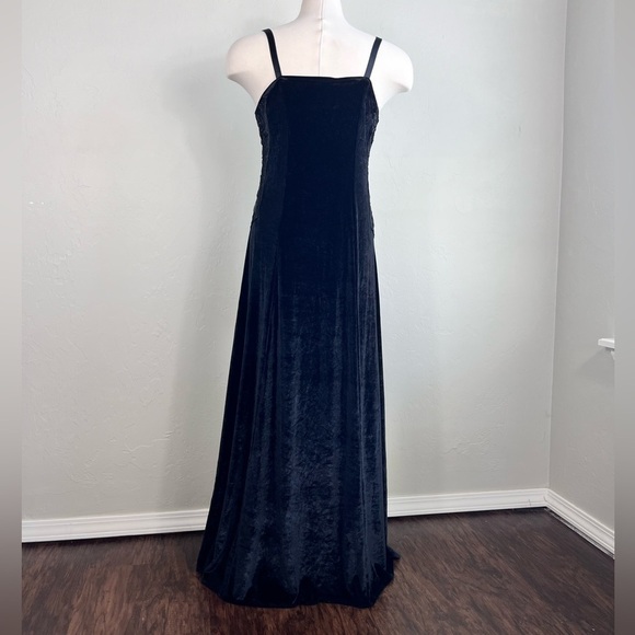 Vintage Goth Steampunk Cykxtees Velvet Cosplay Princess Renaissance Maxi Dress - Picture 12 of 16